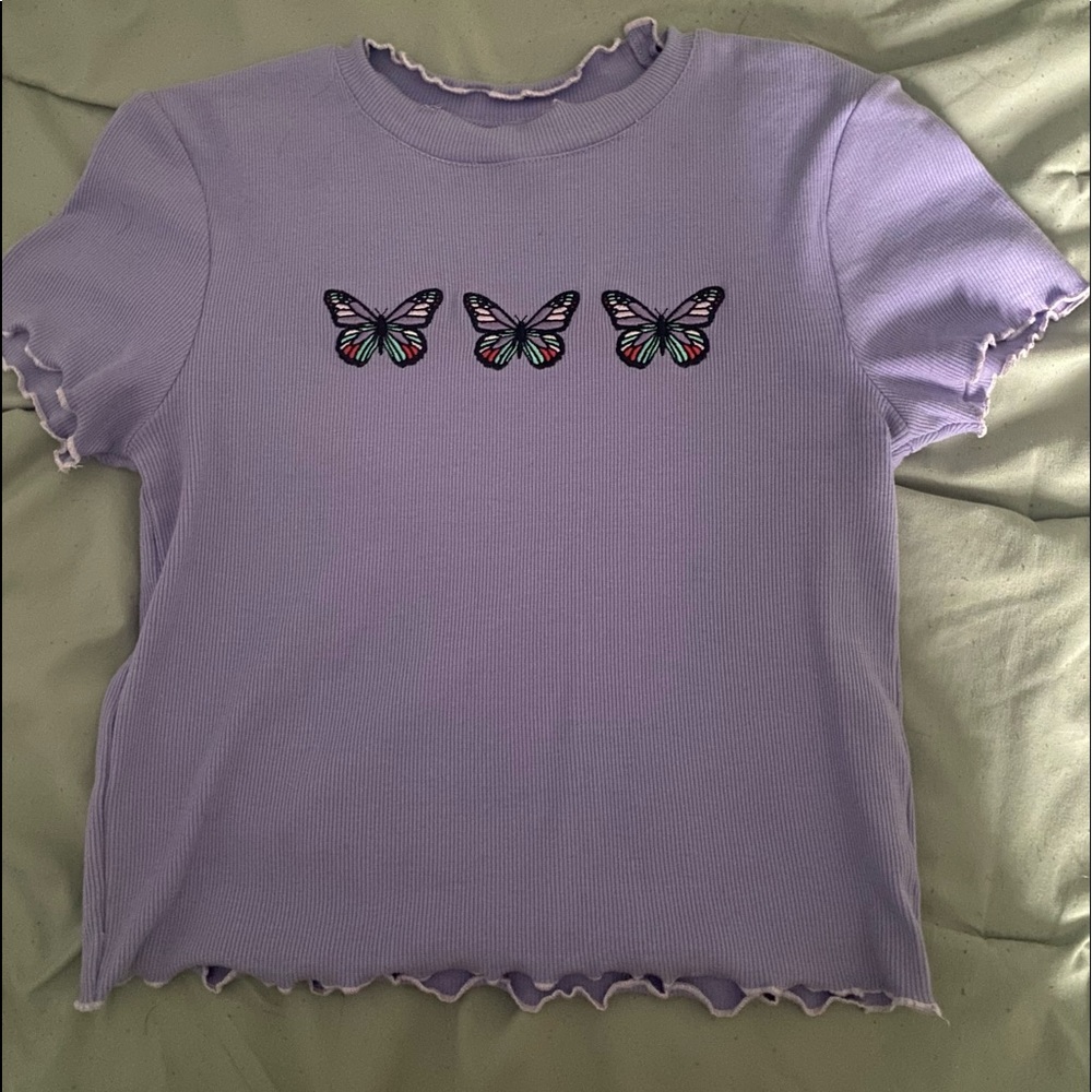 Purple Butterfly Top